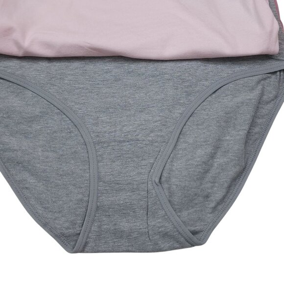 Laura Ashley 5-Pack Cotton Spandex Tag-Free M Brief Panties Pink Gray Blue White - Picture 8 of 12